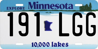 MN license plate 191LGG