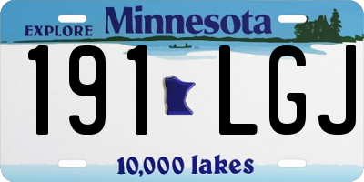 MN license plate 191LGJ