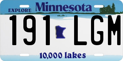 MN license plate 191LGM