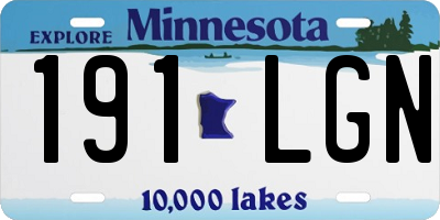 MN license plate 191LGN