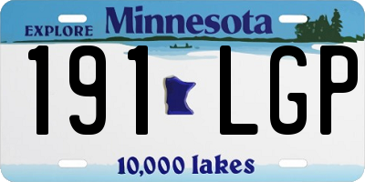MN license plate 191LGP