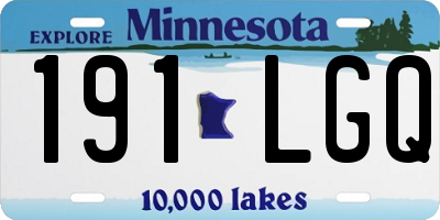 MN license plate 191LGQ
