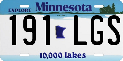 MN license plate 191LGS