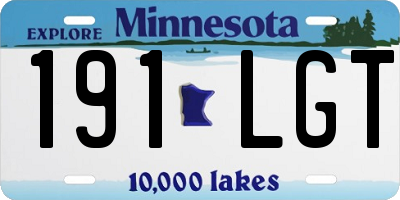 MN license plate 191LGT