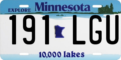 MN license plate 191LGU