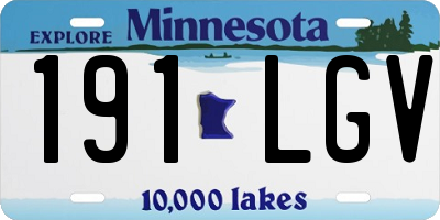 MN license plate 191LGV