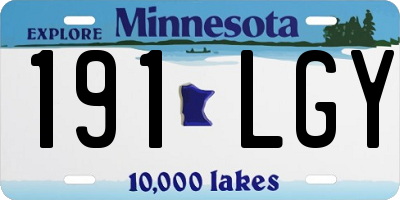 MN license plate 191LGY