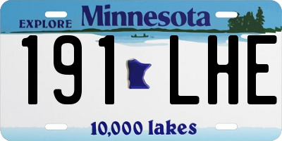 MN license plate 191LHE