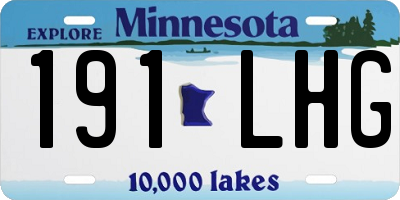 MN license plate 191LHG