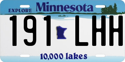 MN license plate 191LHH