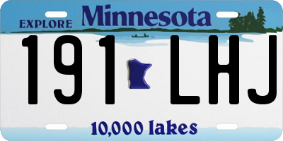 MN license plate 191LHJ