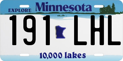 MN license plate 191LHL