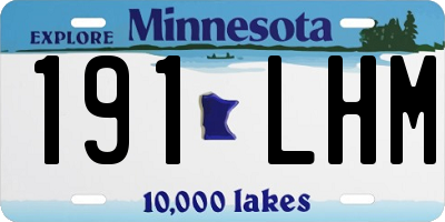 MN license plate 191LHM