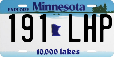 MN license plate 191LHP