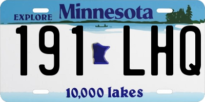 MN license plate 191LHQ