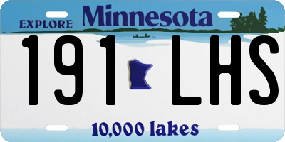 MN license plate 191LHS