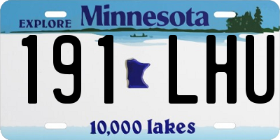 MN license plate 191LHU