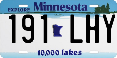 MN license plate 191LHY