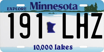 MN license plate 191LHZ