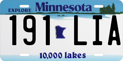 MN license plate 191LIA