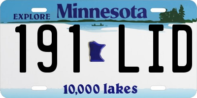 MN license plate 191LID