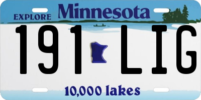 MN license plate 191LIG