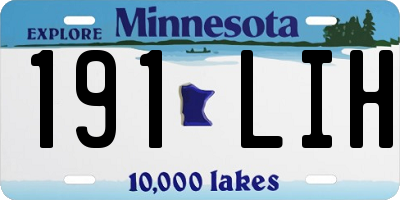 MN license plate 191LIH
