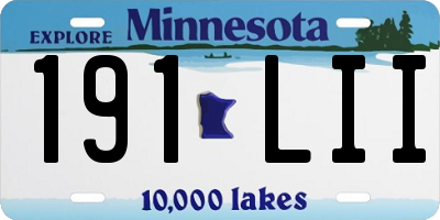 MN license plate 191LII