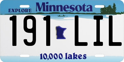 MN license plate 191LIL