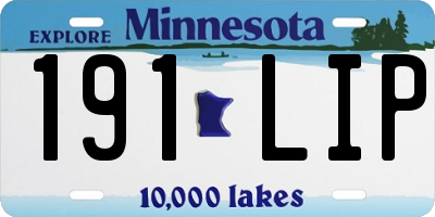 MN license plate 191LIP