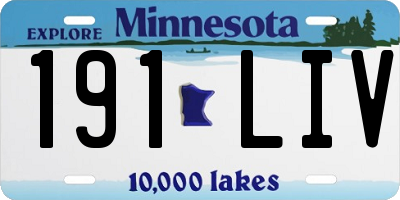 MN license plate 191LIV