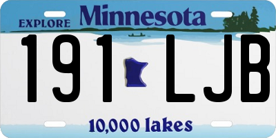 MN license plate 191LJB