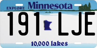 MN license plate 191LJE