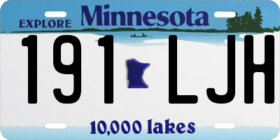 MN license plate 191LJH