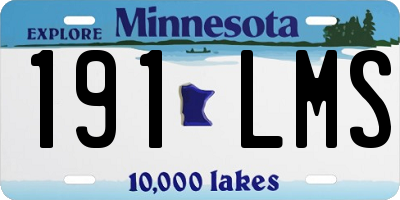 MN license plate 191LMS
