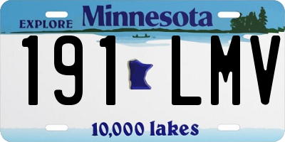 MN license plate 191LMV