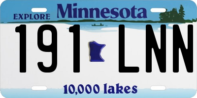 MN license plate 191LNN