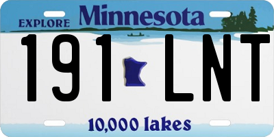 MN license plate 191LNT