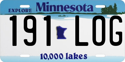 MN license plate 191LOG