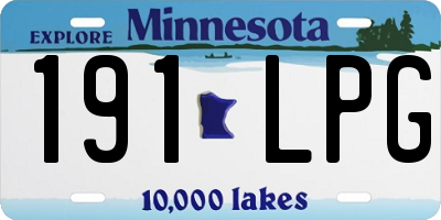 MN license plate 191LPG
