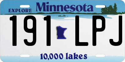 MN license plate 191LPJ