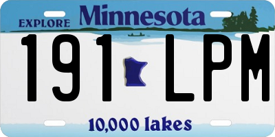 MN license plate 191LPM