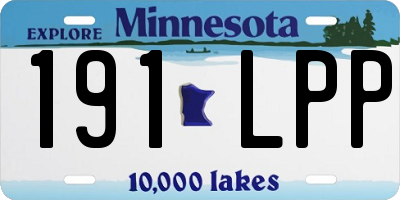 MN license plate 191LPP