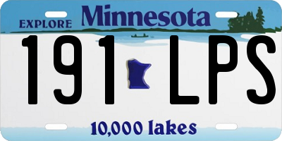 MN license plate 191LPS