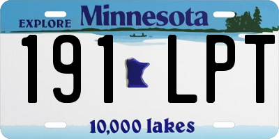 MN license plate 191LPT