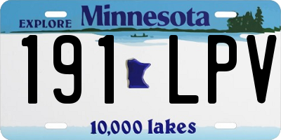 MN license plate 191LPV