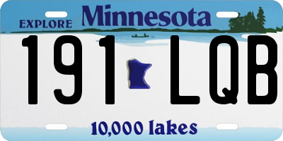 MN license plate 191LQB
