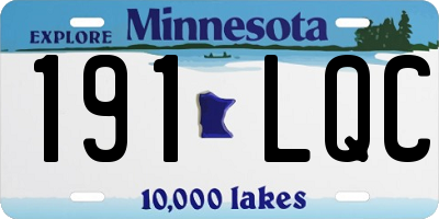 MN license plate 191LQC