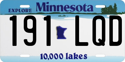 MN license plate 191LQD