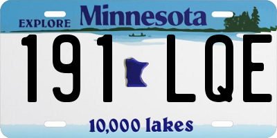 MN license plate 191LQE
